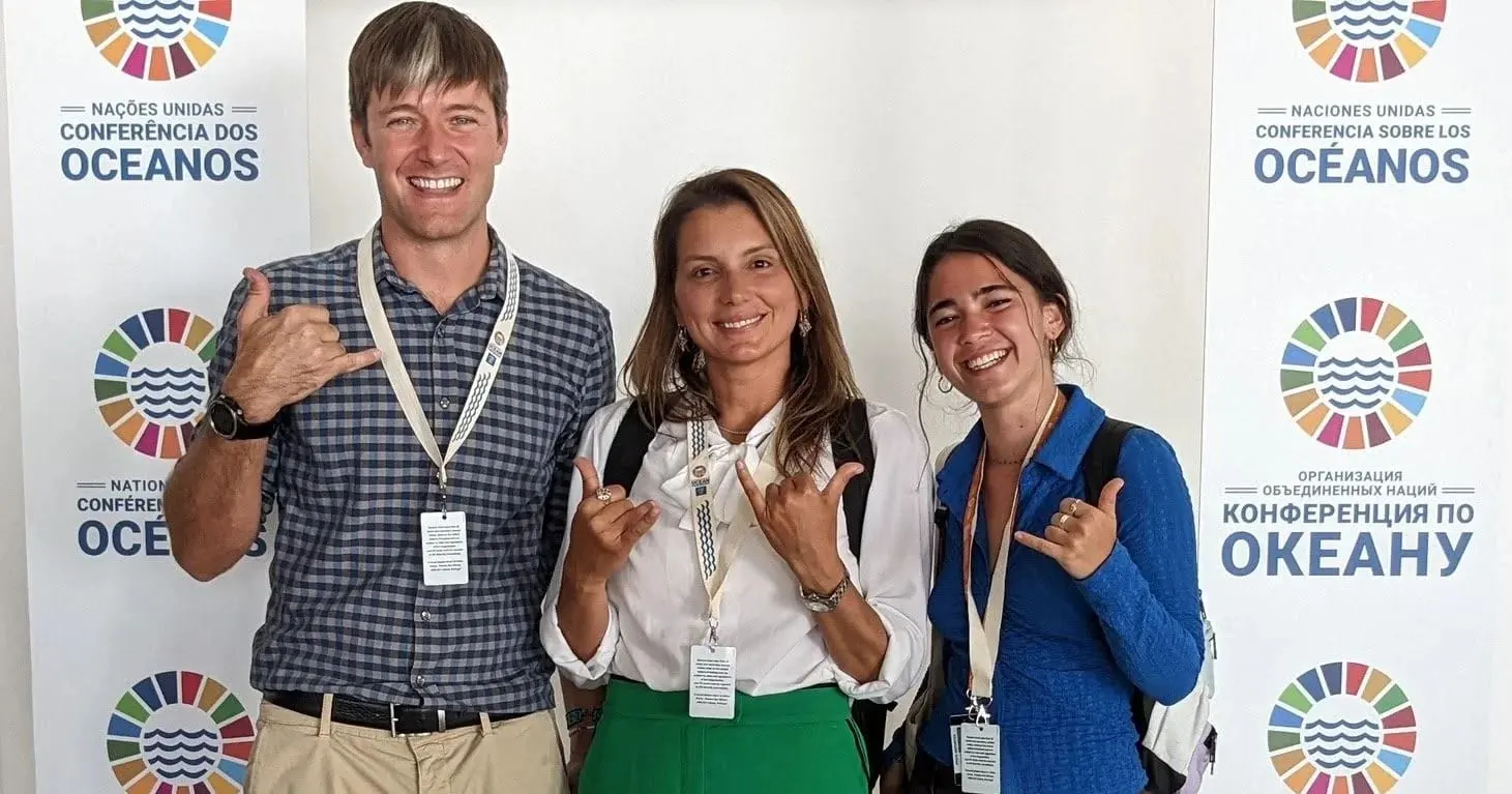 REEF Scuba team members at the 2022 UN Ocean Conference in Lisbon.